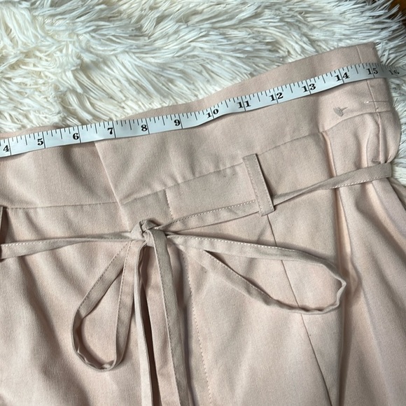 New 1.STATE Women’s High-Waisted Tie Front Pleated Trousers | Size 10 | Pink - Picture 10 of 14